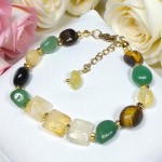 Złota Energia Bransoletka na pieniądze i spełnianie marzeń Cytryn Awenturyn Tygrysie Oko