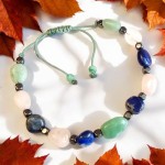 Bransoletka przyjaźni bransoletka z Awenturynem Lapis Lazuli i Kamieniem Księżycowym