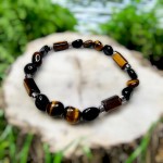 Bransoletka Męska Czarny Turmalin i Tygrysie Oko Siła i Ochrona