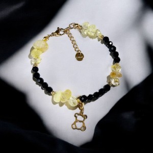 Bransoletka sukcesu z zawieszką Czarny Turmalin i Cytryn