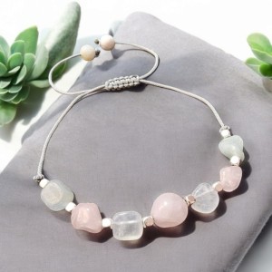 Szept Miłości Bransoletka z  kwarcem różowym i kamieniem księżycowym bransoletka miłości