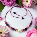 Bransoletka Kobieca Siła Prawda i Świadomość Własnej Mocy Rubin Szafir Perła